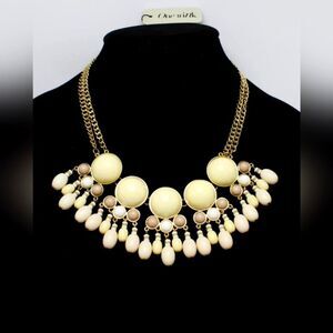 Bubble Statement Necklace in Beautiful Natural Colors by DSW NWT 18"
